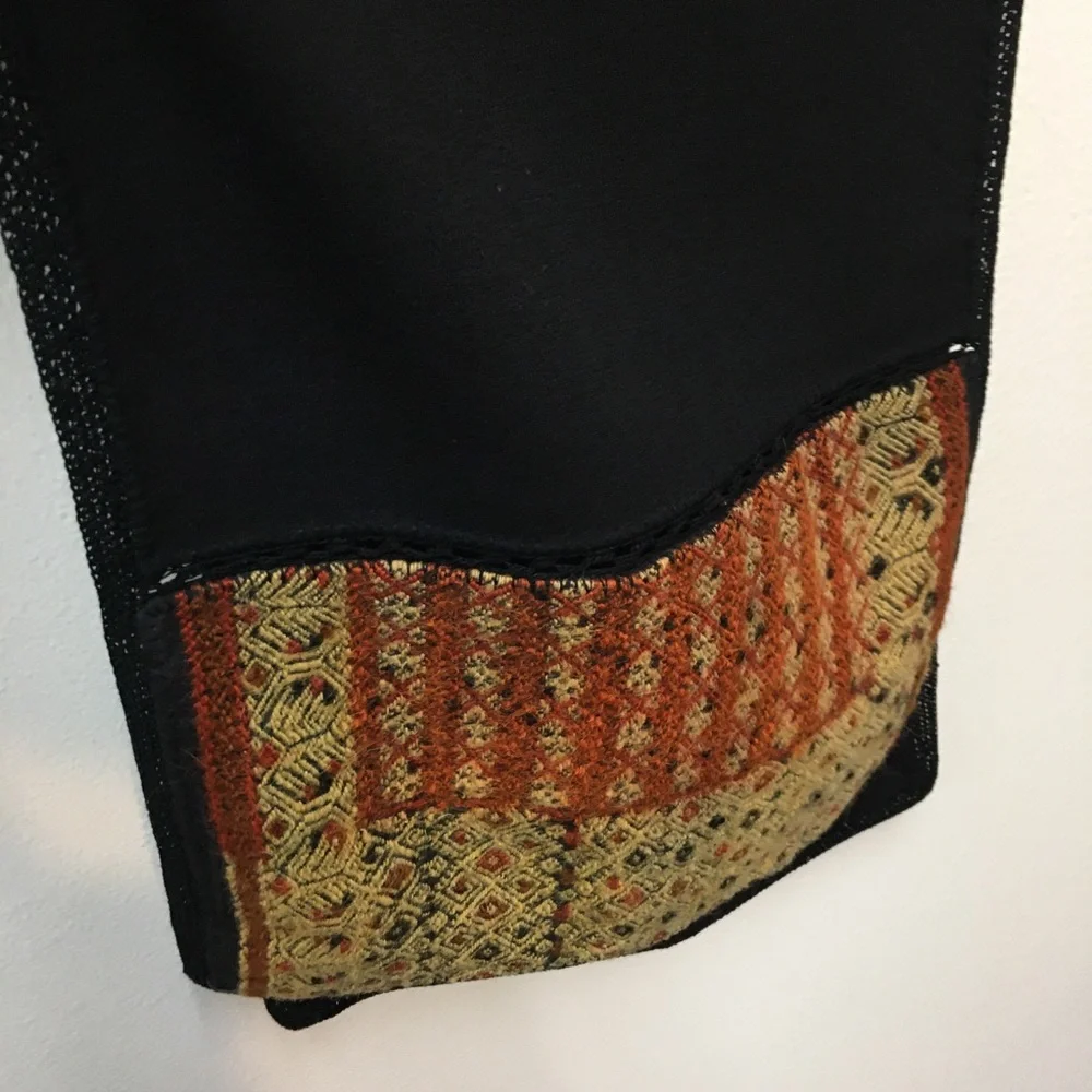 Long Line Vest + Scarf Medium Brown Black